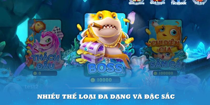 Sảnh game sở hữu nhiều thể loại đa dạng và đặc sắc